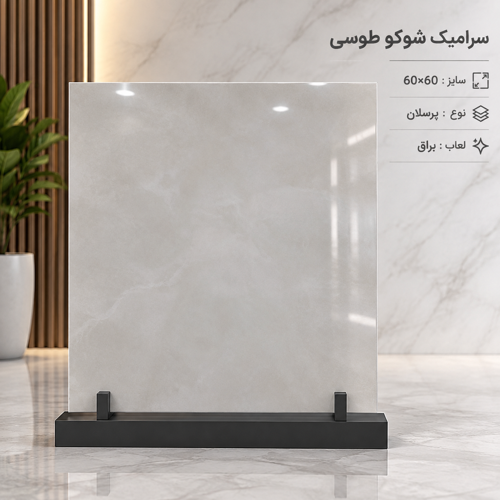 سرامیک شوکو طوسی براق  پرسلان 60 در 60