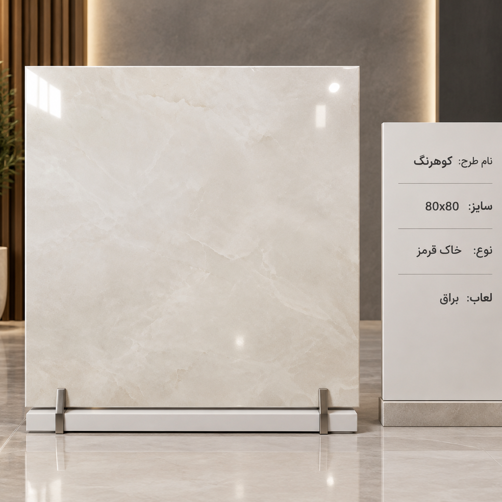 سرامیک کوهرنگ ۸۰ در ۸۰ خاک قرمز درجه ۲ کوثر