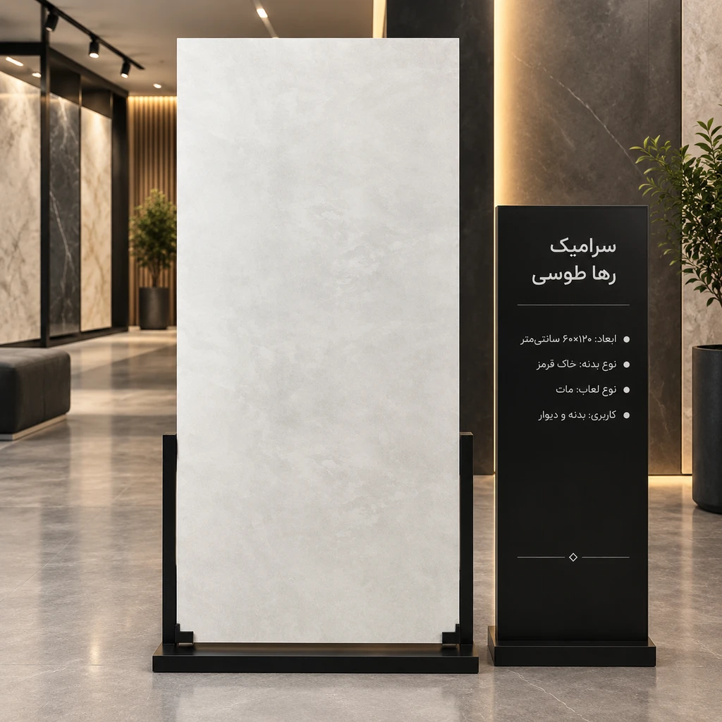 سرامیک رها طوسی ۶۰ در ۱۲۰ خاک قرمز کوثر